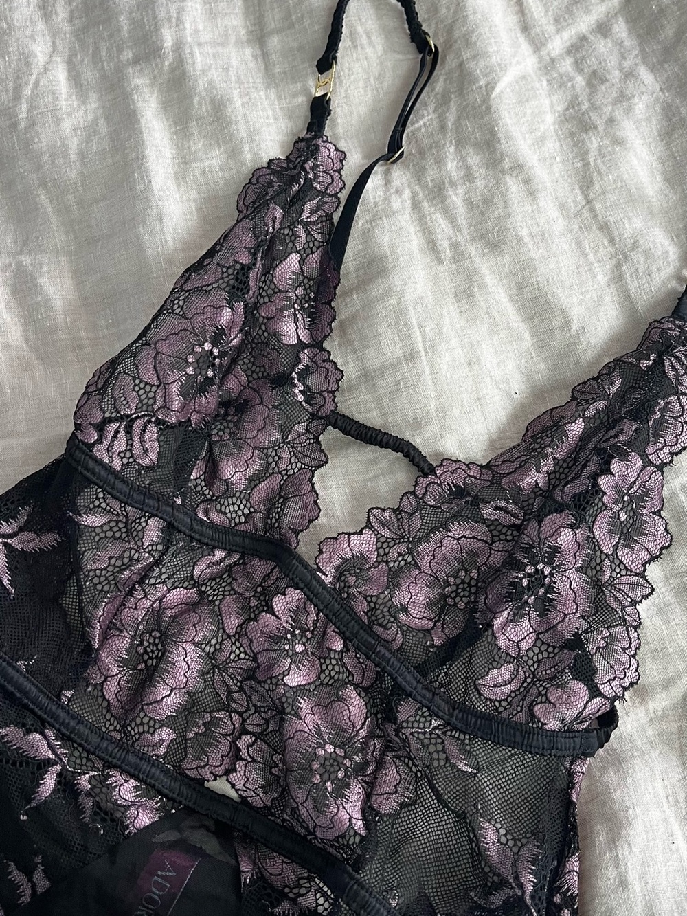 Adore Me Purple Floral Lingerie